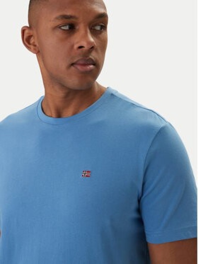Napapijri T-Shirt Salis NP0A4H8D Niebieski Regular Fit