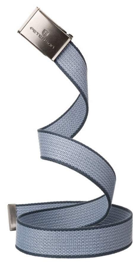 Pasek parciany Peterson [DH] PTN OLD-D.GREY błękitny