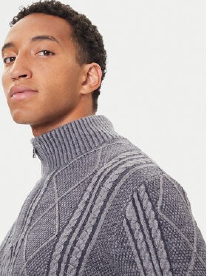 Guess Sweter M5BR44 Z2ZK2 Granatowy Regular Fit