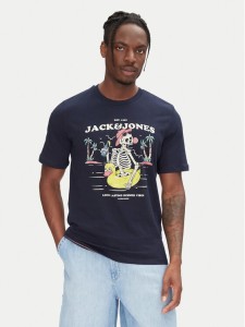 Jack & Jones T-Shirt Eljah 12268472 Granatowy Relaxed Fit
