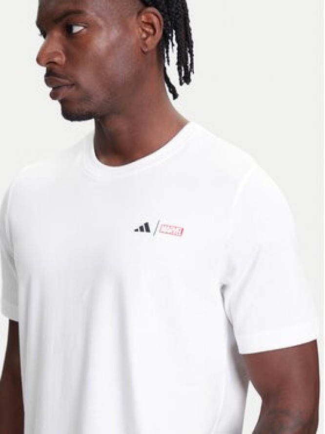 adidas T-Shirt Marvel Spider-Man Web Logo JL8056 Biały Regular Fit