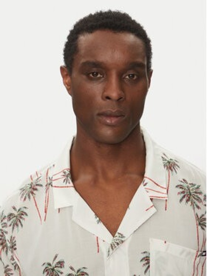 Tommy Hilfiger Koszula Bowling Shirt Print UM0UM03227 Beżowy Regular Fit