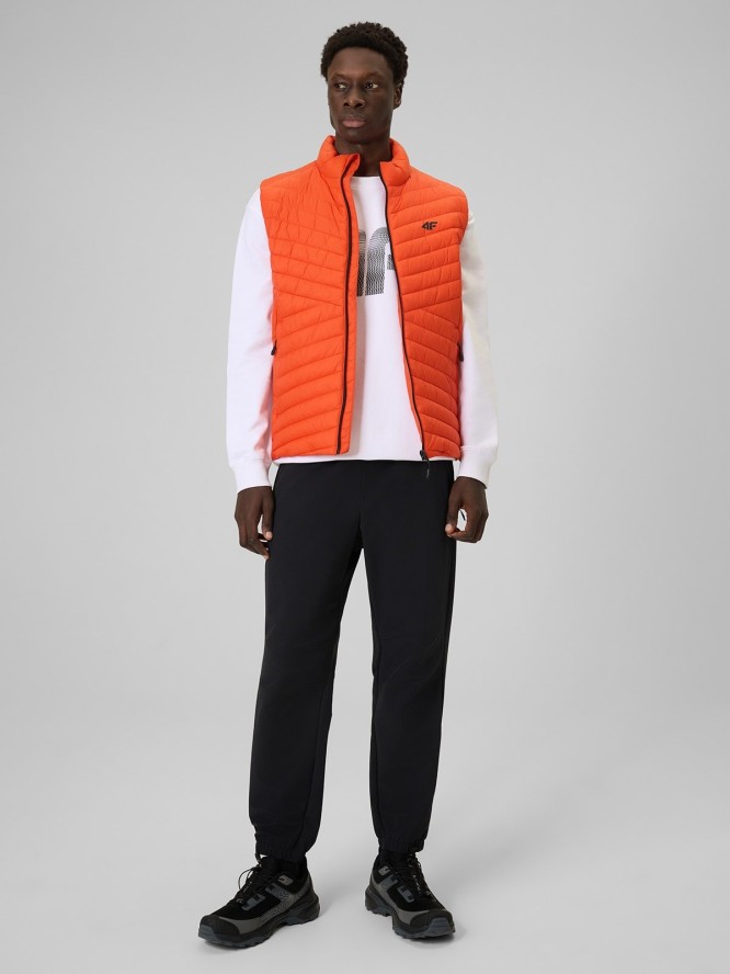 4F Bluza dresowa nierozpinana bez kaptura męska - biała XL