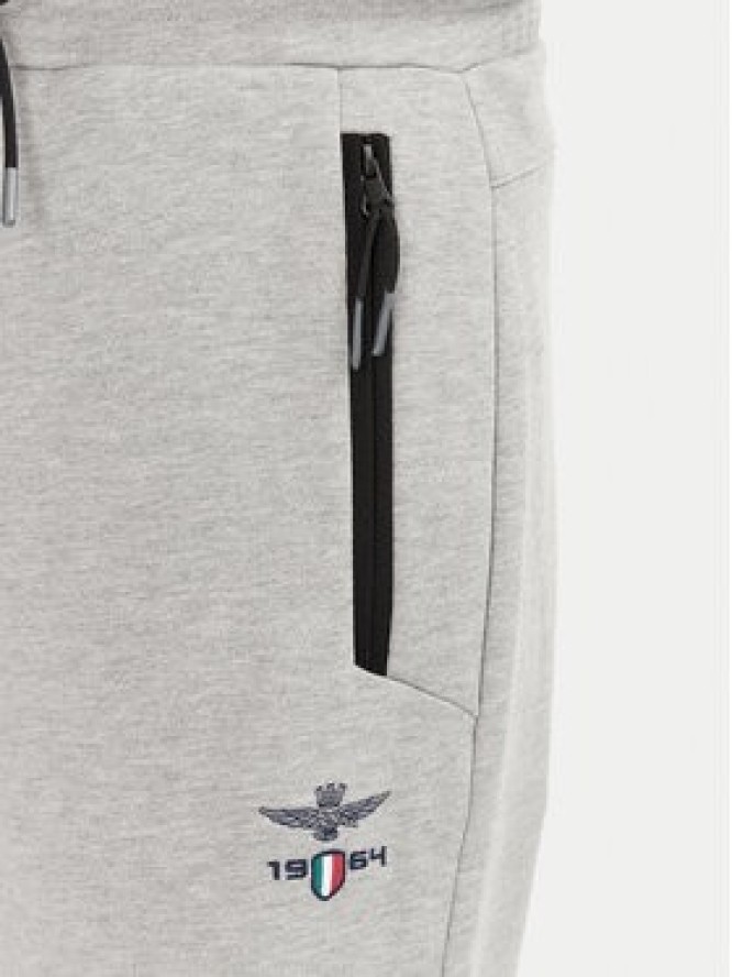 Aeronautica Militare Spodnie dresowe 251PF965F581 Szary Regular Fit