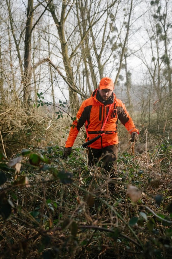 Kurtka Solognac Renfort 900 wodoodporna fluo