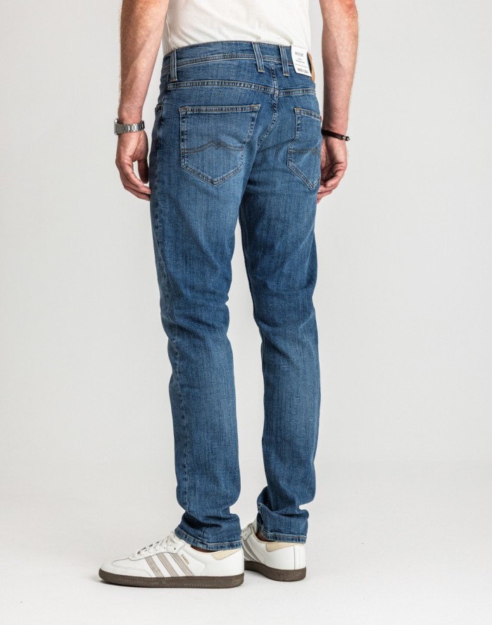 Męskie Spodnie Jeansowe Mustang Oregon Slim Denim Blue 1015042 5000 583