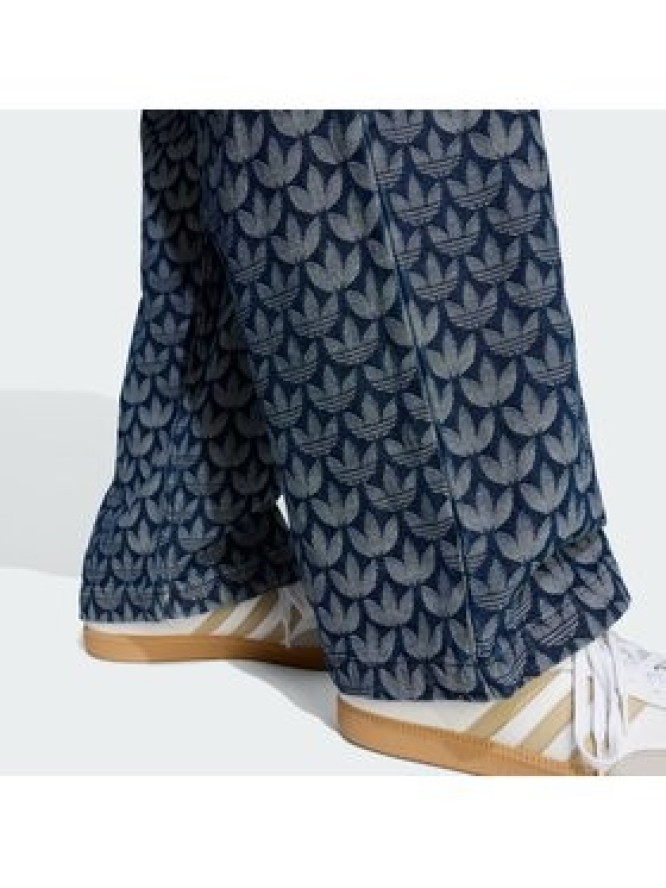 adidas Jeansy Monogram KD0399 Niebieski Loose Fit