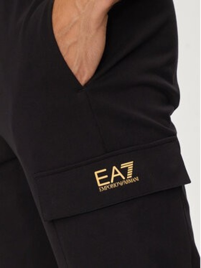 EA7 Emporio Armani Spodnie dresowe 8NPP67 PJVRZ 0208 Czarny Regular Fit