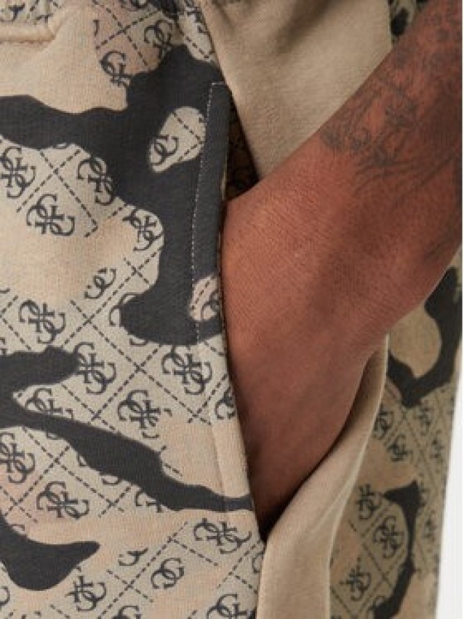 Guess Szorty sportowe Z6RD00 K9YI1 Beżowy Regular Fit