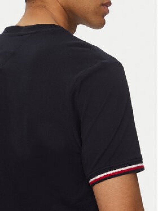 Tommy Hilfiger T-Shirt Global Stripe MW0MW38630 Granatowy Regular Fit