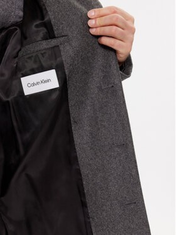 Calvin Klein Płaszcz wełniany K10K111745 Szary Regular Fit