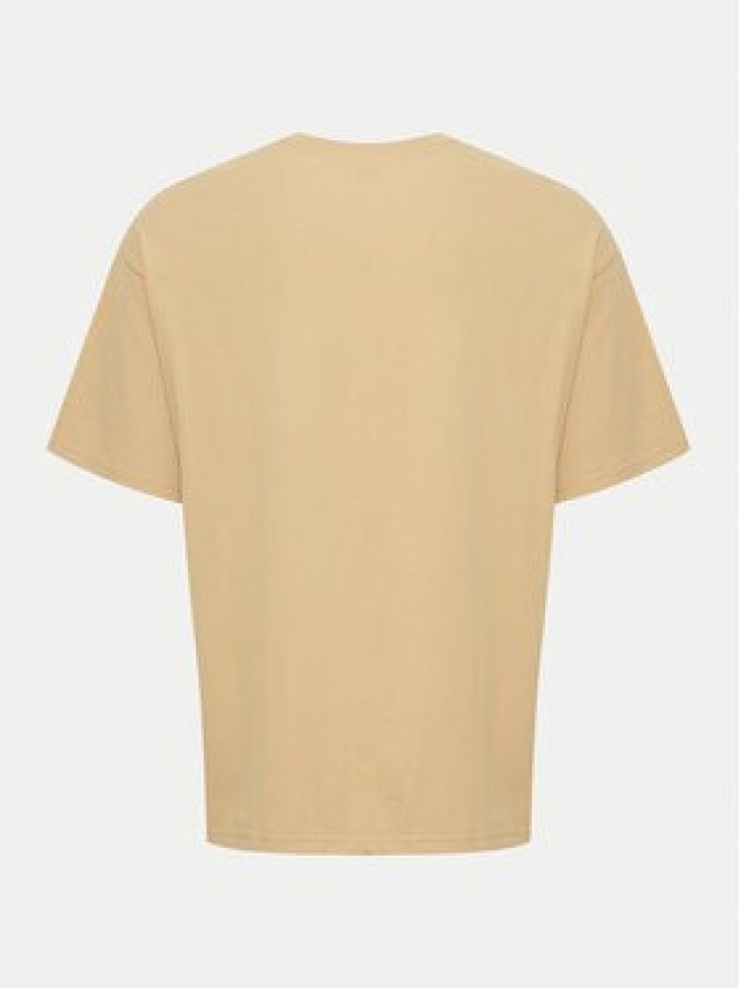 Solid T-Shirt Manes 21108333 Brązowy Regular Fit