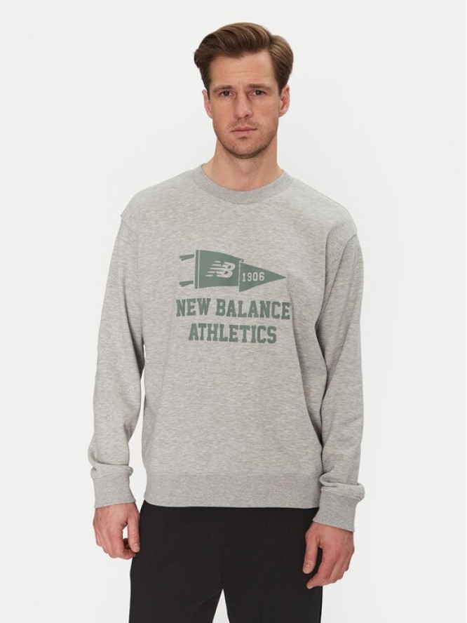 New Balance Bluza MT51929 Szary Regular Fit