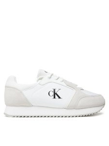 Calvin Klein Jeans Sneakersy Retro Runner Sock Lace Up Ny-Su YM0YM01326 Biały