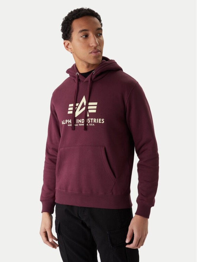 Alpha Industries Bluza Basic 178312 Bordowy Regular Fit
