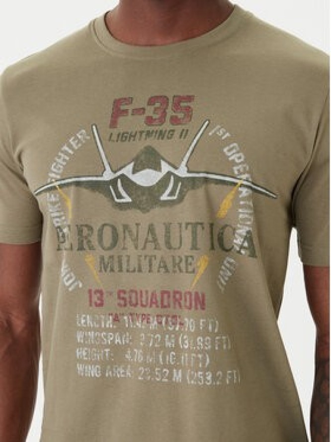 Aeronautica Militare T-Shirt 261TS2536UJ00641 Zielony Regular Fit