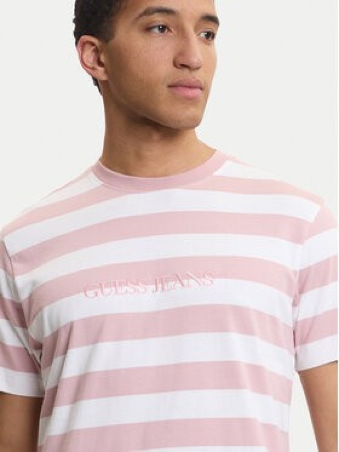 Guess Jeans T-Shirt M4YI84 K9XF1 Różowy Regular Fit