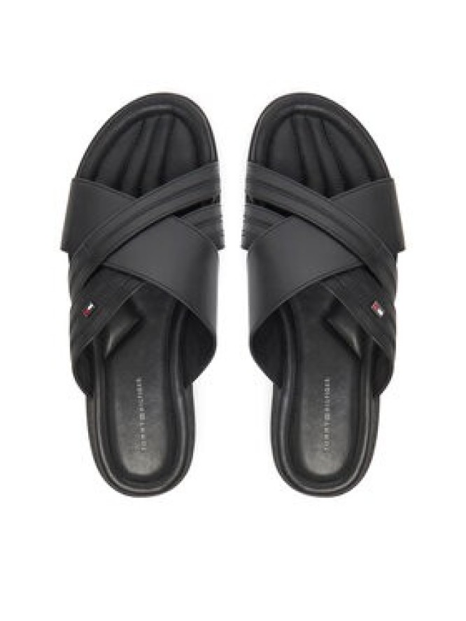 Tommy Hilfiger Klapki Premium Hilfiger Cc Lth Sandal FM0FM05504 Czarny