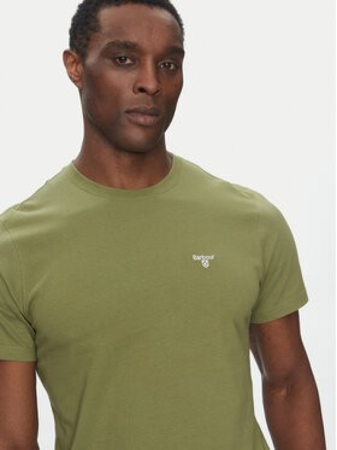 Barbour T-Shirt Essential Sports MTS0331OL39 Zielony Tailored Fit