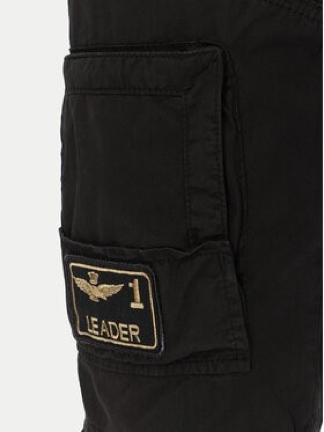 Aeronautica Militare Szorty materiałowe 251BE041CT1122 Czarny Regular Fit