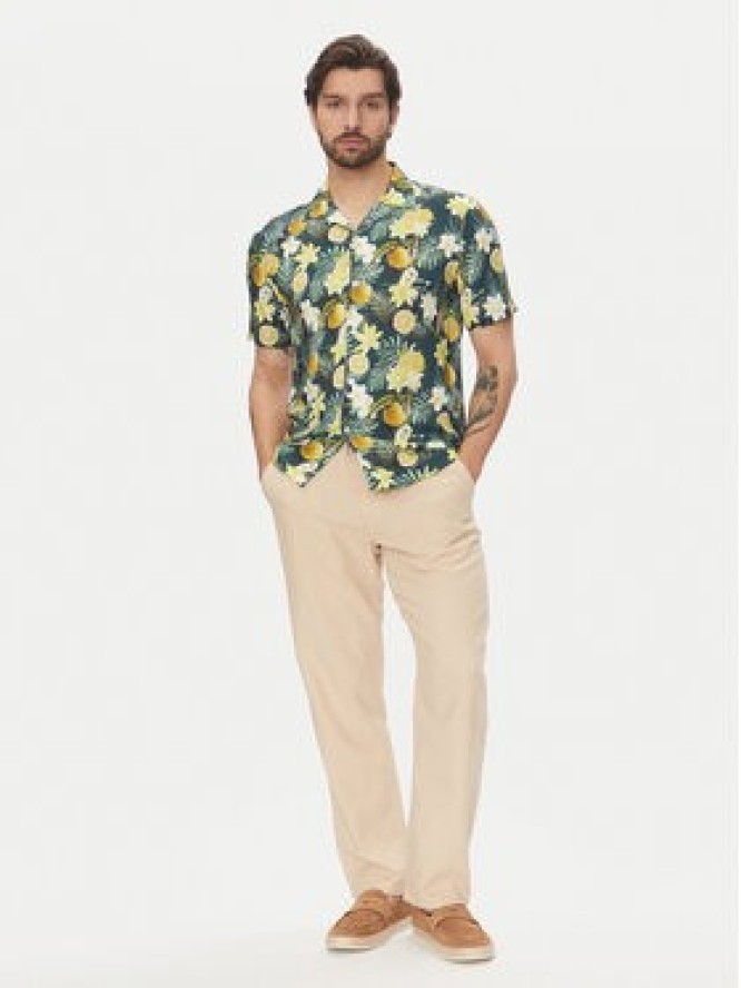 Lindbergh Koszula 30-203729 Zielony Relaxed Fit