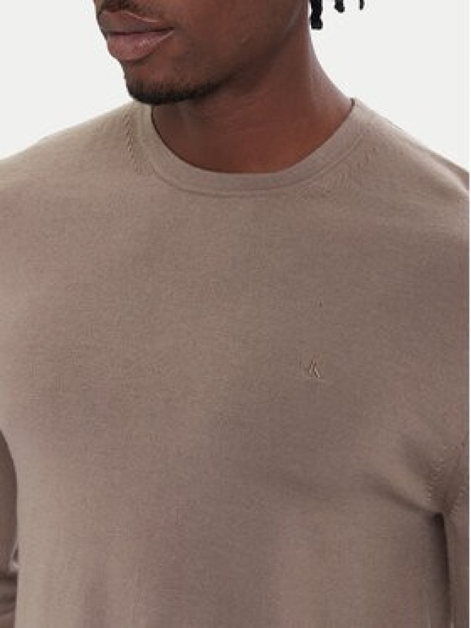 Calvin Klein Sweter LV04LB305G Beżowy Regular Fit
