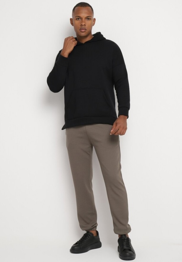 Zielone Spodnie Dresowe z Bawełną i Sznurkami Arlania