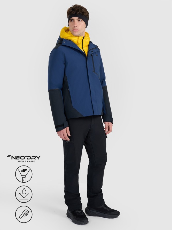 4F Kurtka trekkingowa membrana 10000 męska - granatowa XL