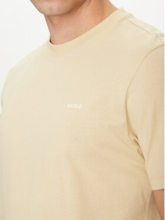 HUGO T-Shirt Dero222 50466158 Beżowy Regular Fit