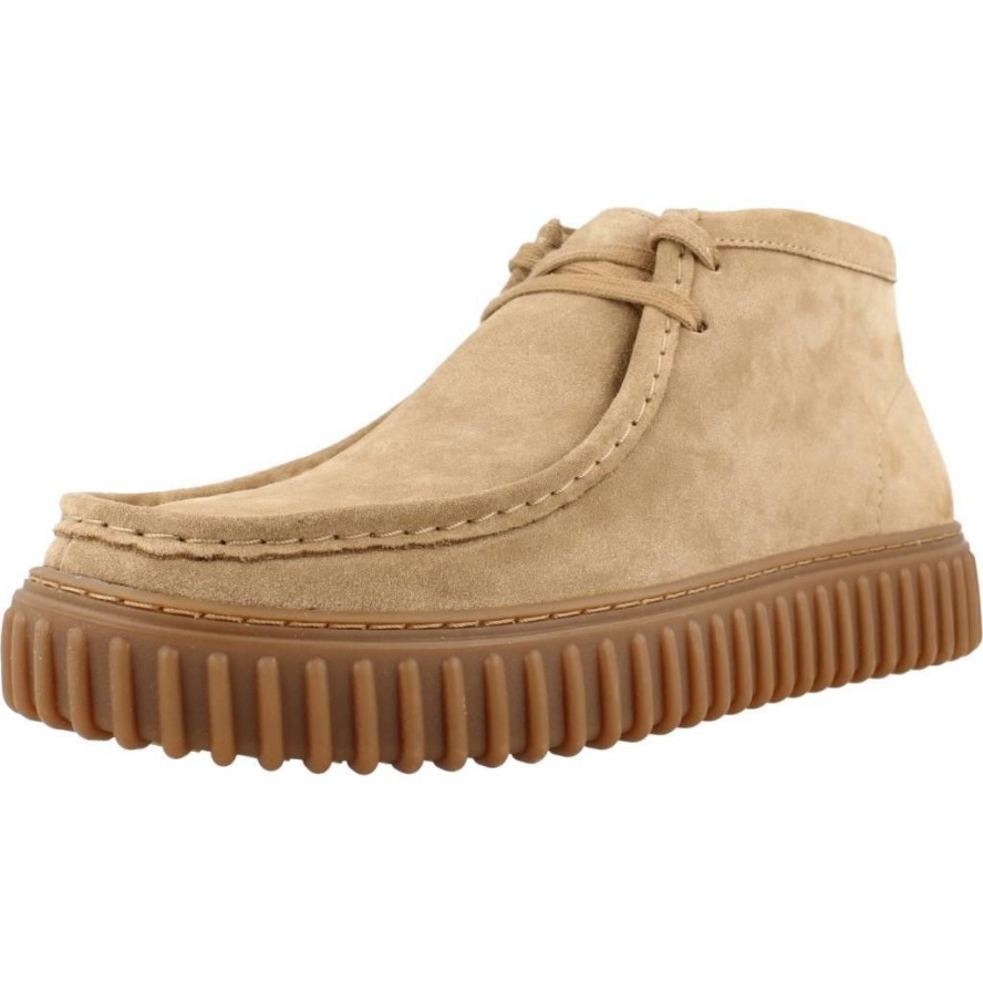 Buty CLARKS TORHILL HI Jasnobrązowy