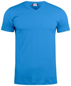 clique Basic-T V-neck T-shirt z dekoltem w serek dopasowana – royal blue