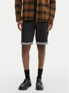 Tom Tailor Denim Szorty jeansowe 1044986 Czarny Straight Fit