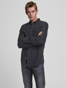 Jack & Jones Koszula Sheridan 12138115 Czarny Slim Fit