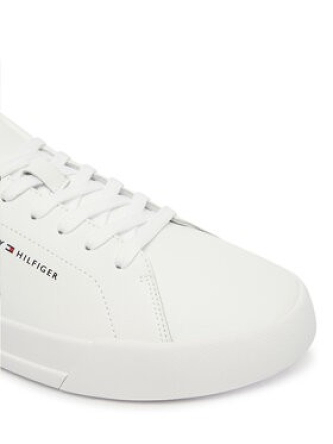 Tommy Hilfiger Sneakersy Th Court Lth Detail Ess FM0FM05367 Biały
