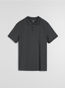 Bawełniana koszulka polo - szary