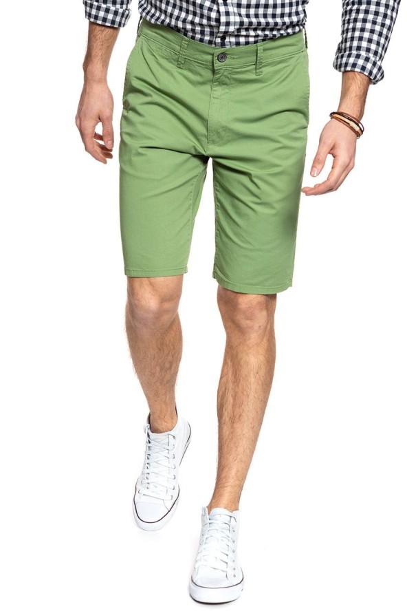 SPODENKI MĘSKIE WRANGLER CHINO SHORT JADE GREEN W14AKM33H 112126562