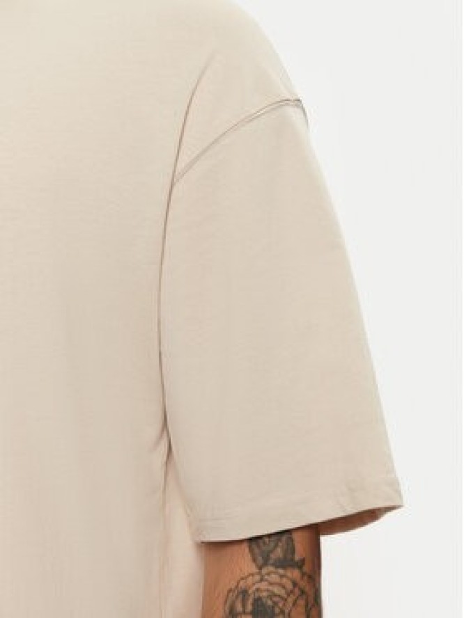 Jack & Jones T-Shirt Charge 12259975 Beżowy Oversize