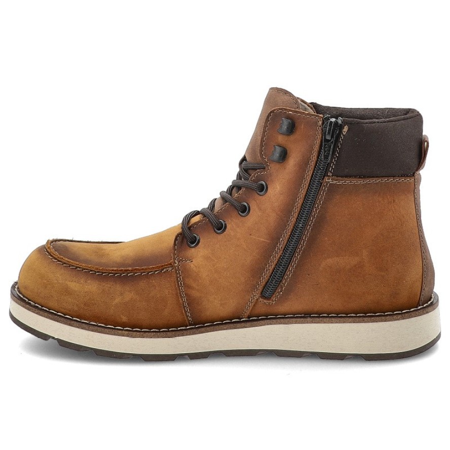 Żółte Botki Rieker Skórzane Trzewiki Męskie