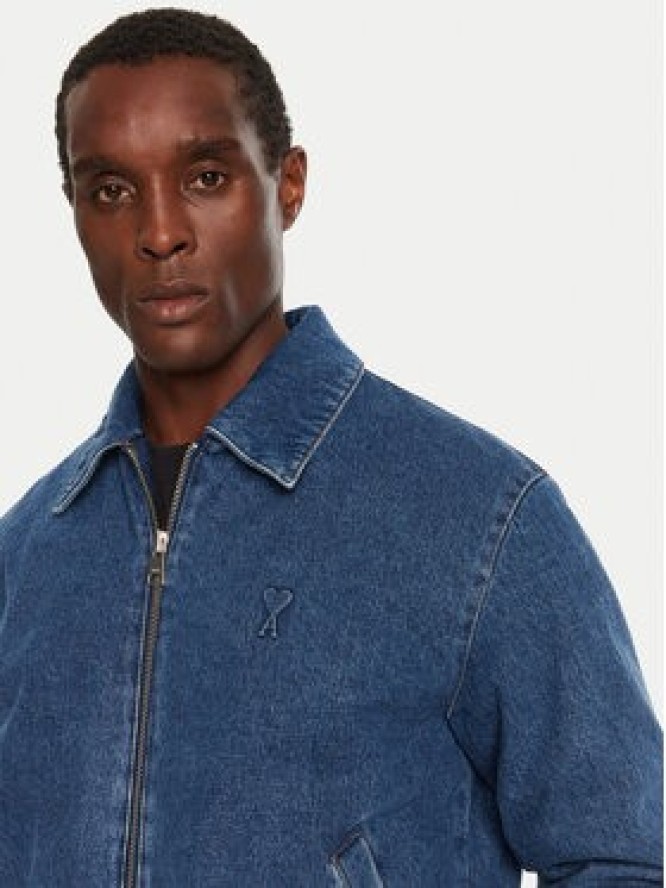 AMI Paris Kurtka jeansowa HJK020DE0031 Niebieski Regular Fit