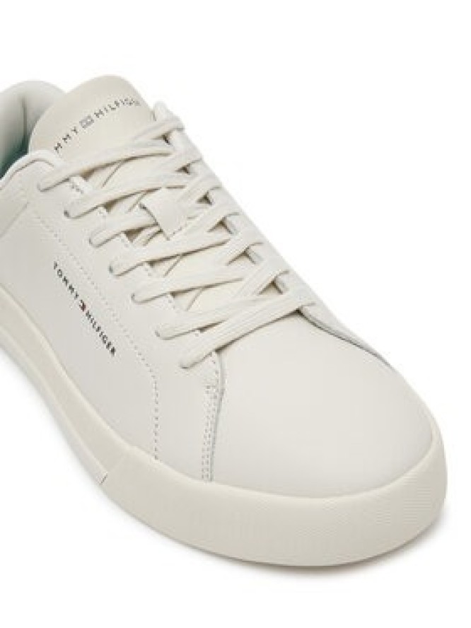 Tommy Hilfiger Sneakersy Th Court Lth Detail Ess FM0FM05367 Beżowy