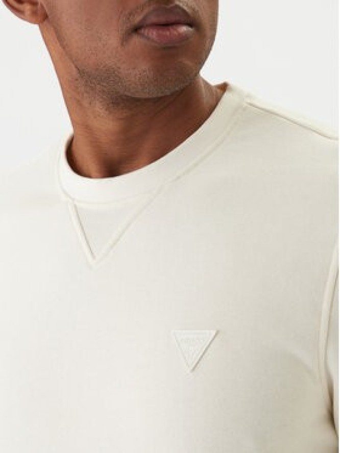 Guess Bluza M6RQ08 KCN01 Écru Regular Fit