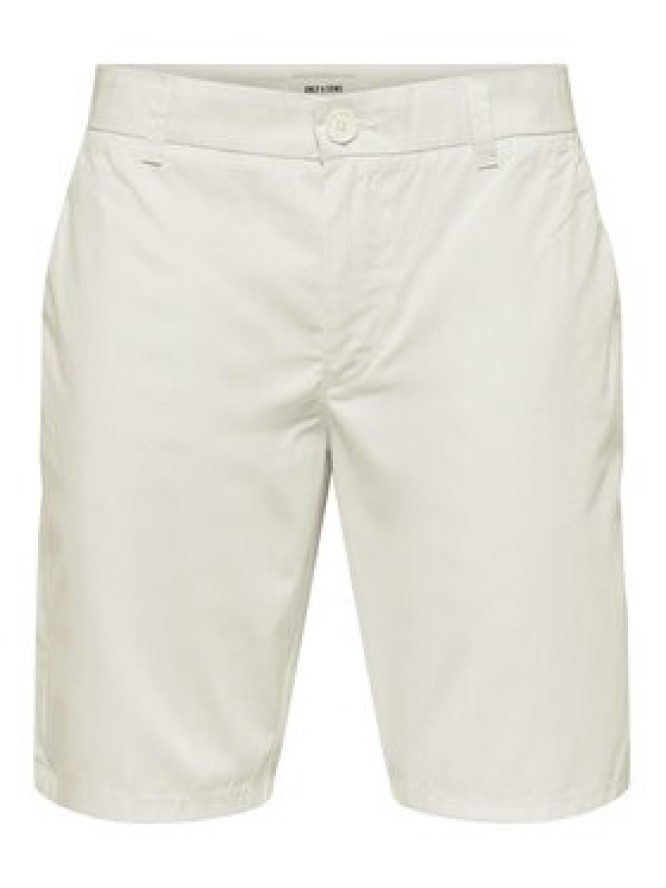 Only & Sons Szorty materiałowe Skal 22034682 Écru Slim Fit