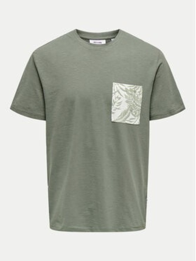 Only & Sons T-Shirt 22025286 Zielony Regular Fit
