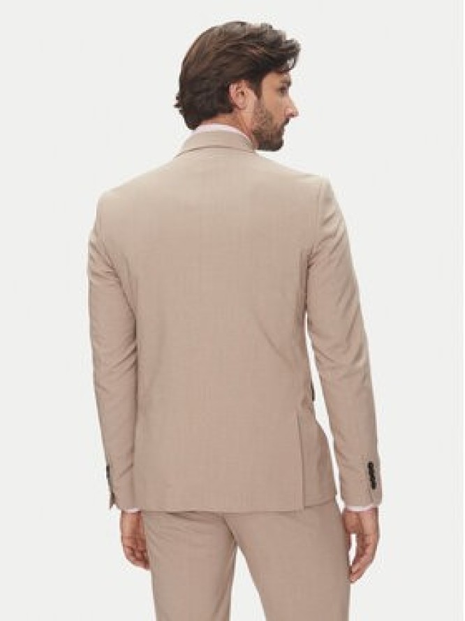 Lindbergh Garnitur 30-61040 Beżowy Slim Fit