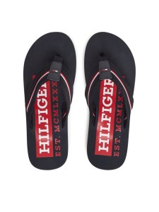 Tommy Hilfiger Japonki Corporate Hilfiger Beach FM0FM05436 Granatowy