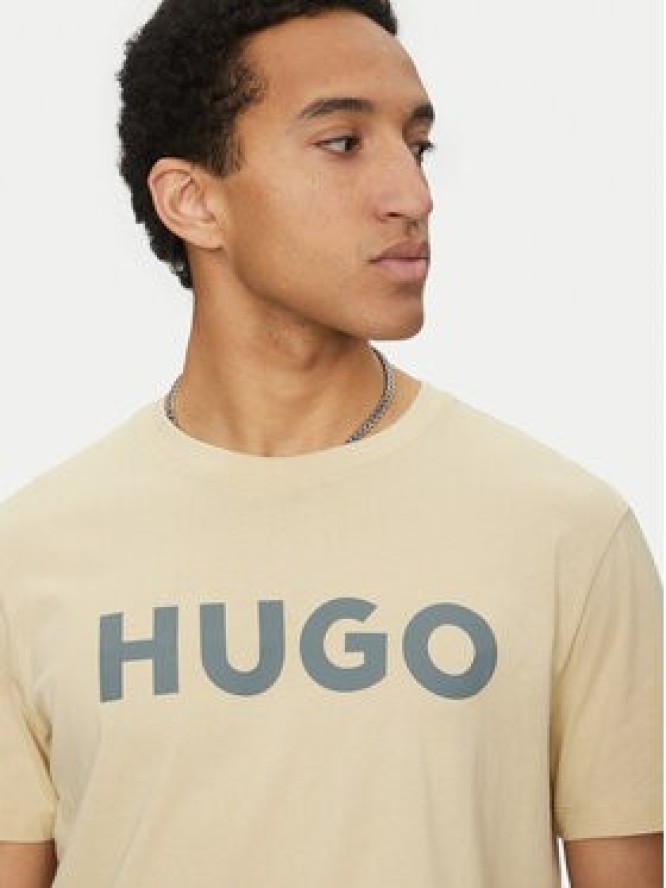 HUGO T-Shirt Dulivio 50467556 Beżowy Regular Fit