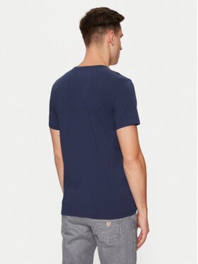Guess T-Shirt Caleb U97M00 KCD31 Granatowy Slim Fit