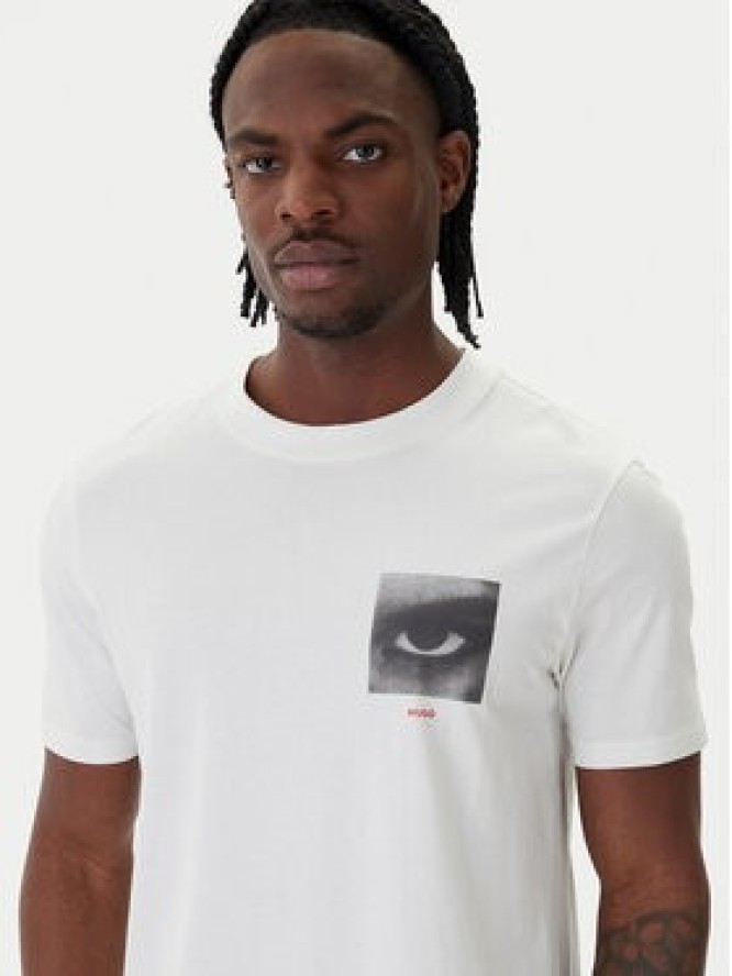 HUGO T-Shirt Deyss 50553755 Beżowy Regular Fit