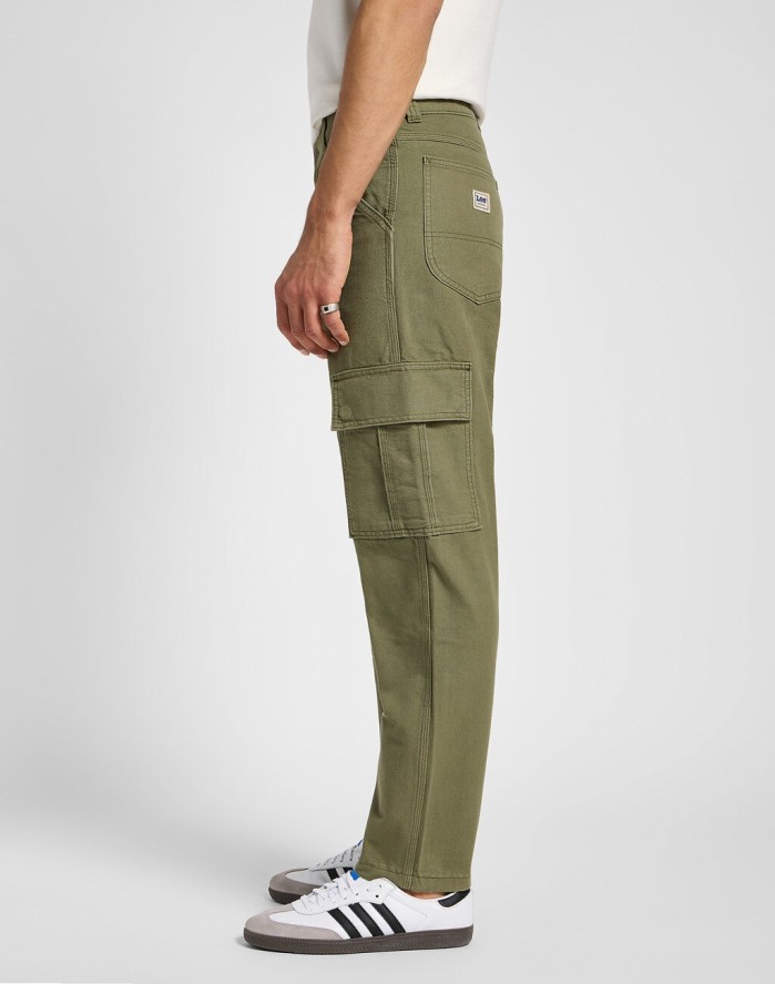 LEE MĘSKIE SPODNIE MATERIAŁOWE CARGO PANT MERCANTILE GREEN 112355782 L72K008526