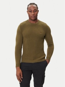 Aeronautica Militare Sweter 252MA1571UL00409 Zielony Slim Fit